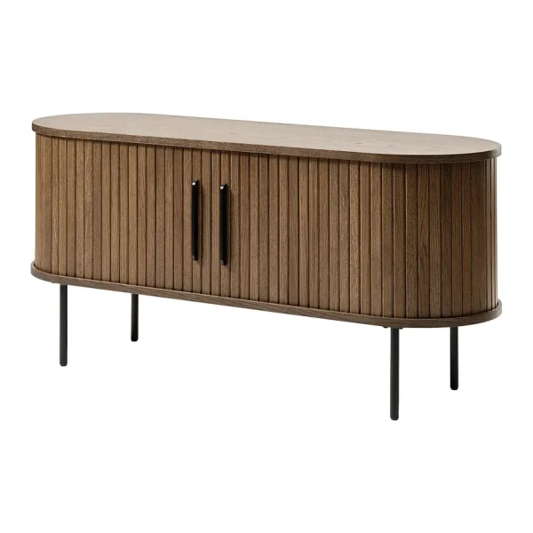Lowboard Maqueda 120 cm MDF Mitteldichte Holzfaserplatte , furniert Braun/Eiche Dunkel 120 x 56 x 40cm