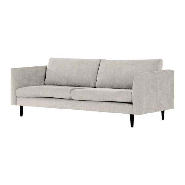 3-Sitzer Sofa Kayena Beige Webstoff Cieli 202 x 78 x 93cm Schwarz Modern