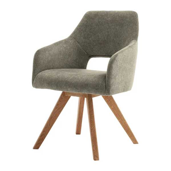 Drehbarer Armlehnenstuhl Jonotla 57 x 84 x 59cm Braun/Cappuccino Keine Funktion