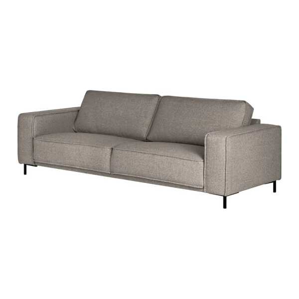 3-Sitzer Sofa Malebo Grau Strukturstoff Gesa 243 x 81 x 92cm Modern