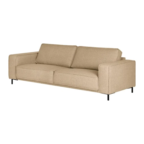 3-Sitzer Sofa Malebo Beige Strukturstoff Gesa 243 x 81 x 92cm Modern