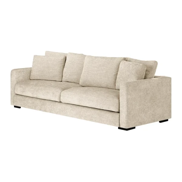 3-Sitzer Sofa Malurka Beige Webstoff Cieli 244 x 88 x 104cm Modern