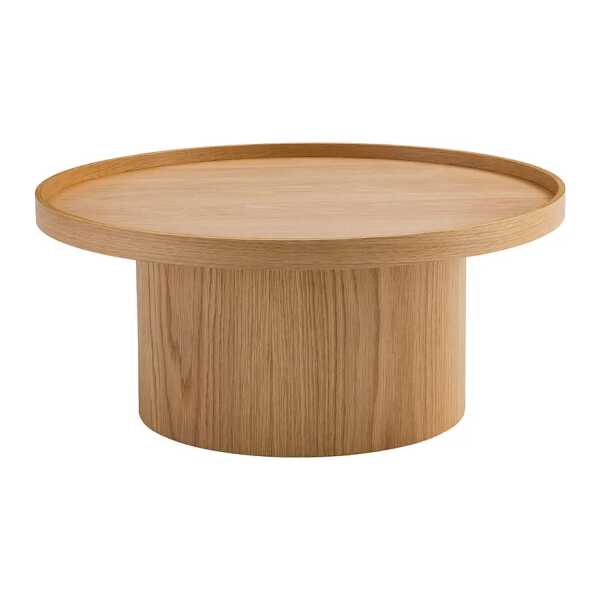 Couchtisch BOURAPIL Ø 80cm Braun/Beige/Eiche