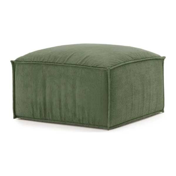 Polsterhocker Caborno 71 x 71 x 43cm Grün Cordstoff Scota: Antikgrün