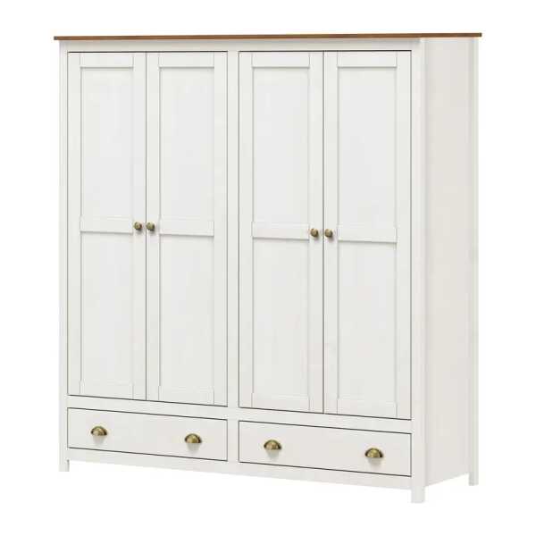 Drehtürenschrank Akebia 176cm Weiß