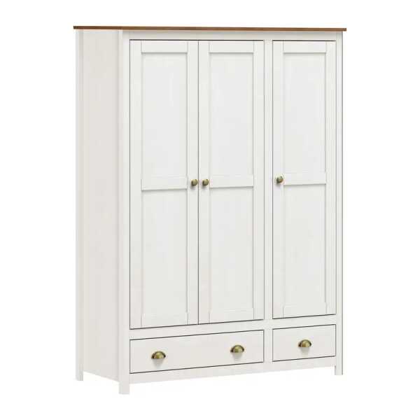 Drehtürenschrank Akebia 136cm Weiß