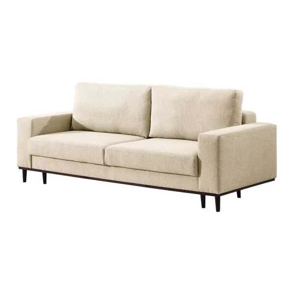 Schlafsofa Keluha Beige Webstoff Genia 246 x 102 x 100cm