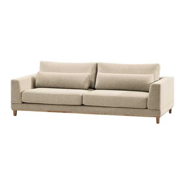 3-Sitzer Sofa Aniaro Beige Webstoff Maila 220 x 83 x 108cm