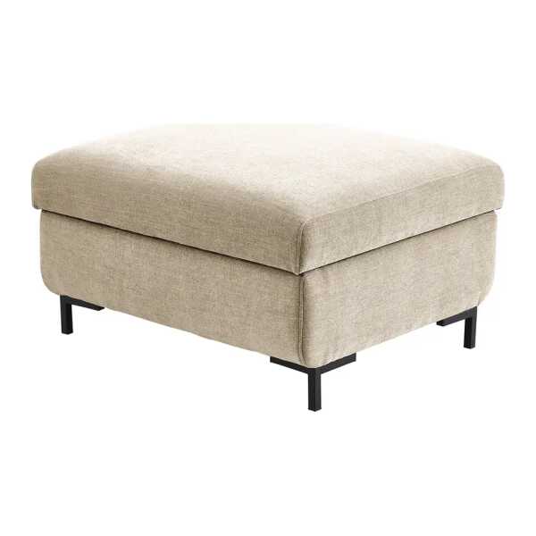 Polsterhocker Ulanula 87 x 47 x 72cm Beige Webstoff Cieli: Beige