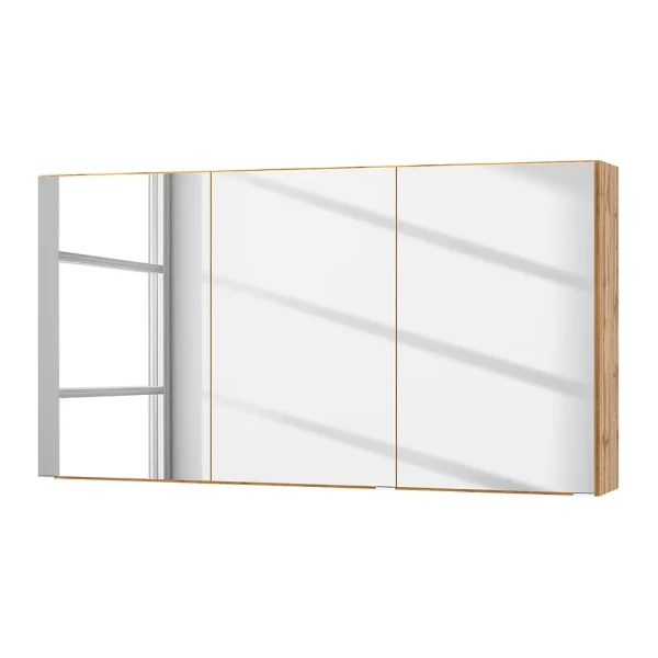 Spiegelschrank 120 x 64 x 20cm Braun/Wotaneiche Dekor