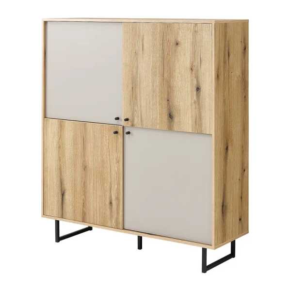 Highboard 123 x 138 x 40cm Braun