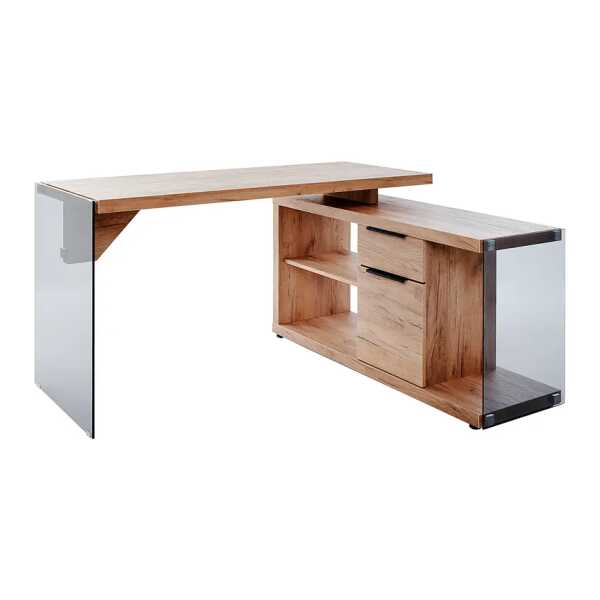 Eckschreibtisch Zigra 142 x 74 x 117cm Holz