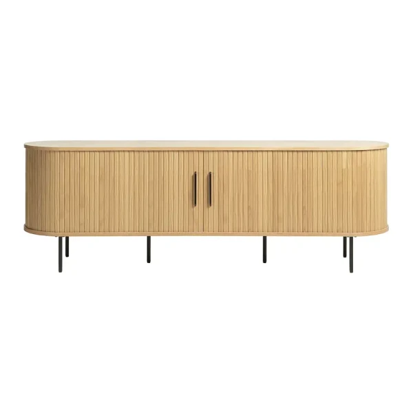 Lowboard 180 cm MDF Mitteldichte Holzfaserplatte , furniert Beige/Eiche 180 x 56 x 40cm