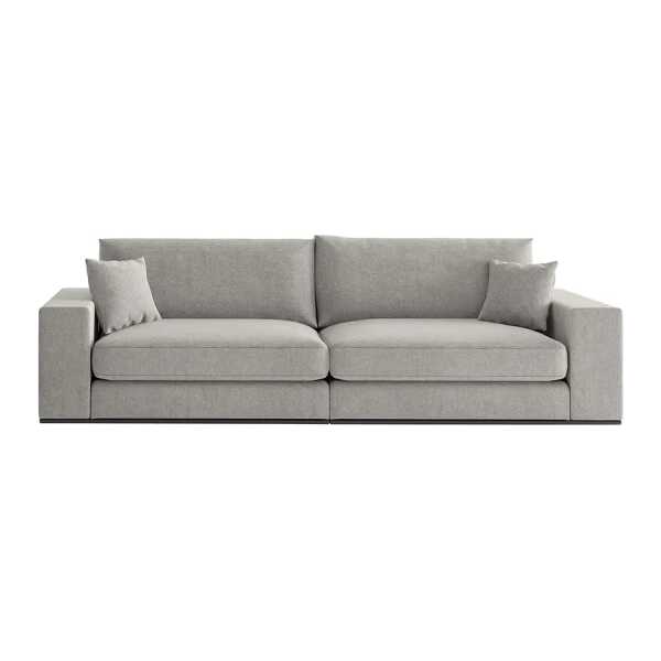 3-Sitzer Sofa Sprager Grau Webstoff Altina 278 x 56 x 103cm Landhaus