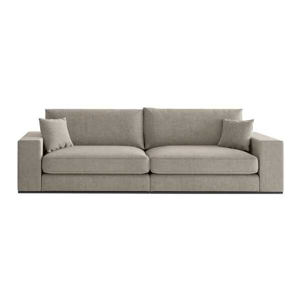 3-Sitzer Sofa Sprager Grau Webstoff Altina 278 x 56 x 103cm Landhaus