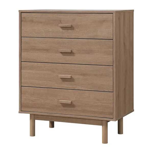 Kommode Purmel 80 x 100 x 44cm Braun/Eiche Dunkel Dekor