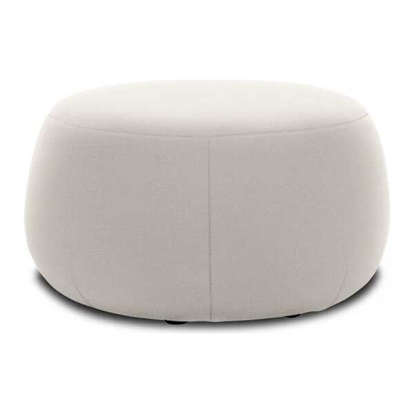 Polsterhocker 75 x 42 x 75cm Grau Microfaser Sofina: Hellgrau