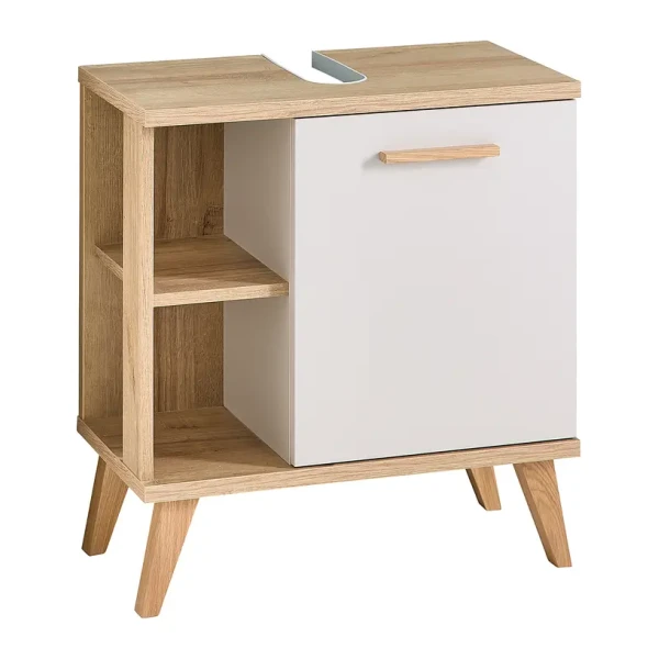 Waschbeckenunterschrank 61 x 65 x 33cm Braun/Beige