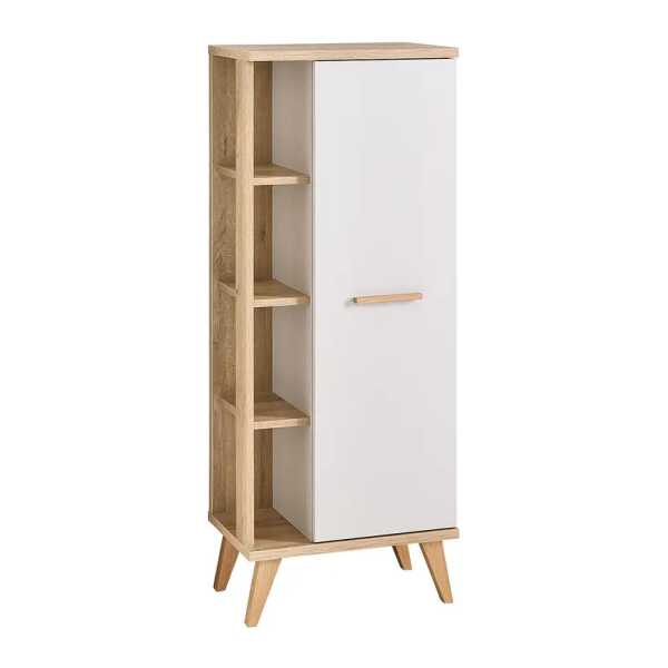 Midischrank 51 x 128 x 33cm Braun/Beige