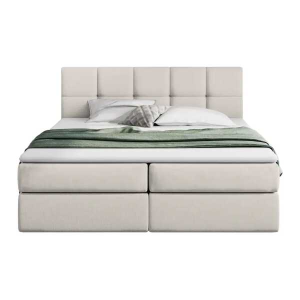 Boxbett Sunook 180 x 200cm Microfaser Loek Beige