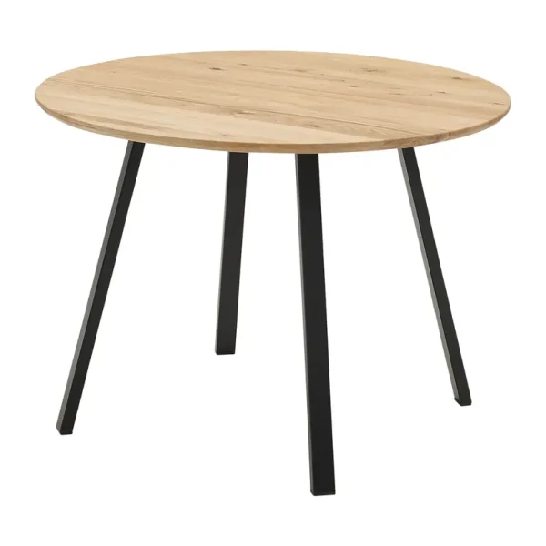Esstisch DOCBY mit Massivholzplatte Ø 110cm Braun