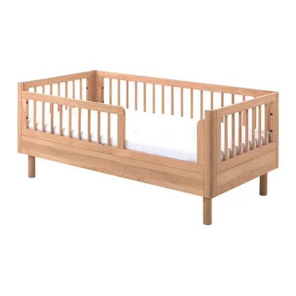Massives Einzelbett 70 x 140cm Braun/Eiche
