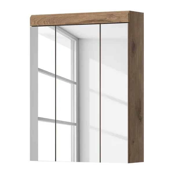 Spiegelschrank 60 x 79 x 18cm Braun/Eiche Dunkel Dekor