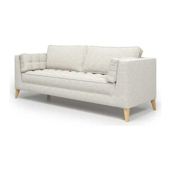 Sofa Licoy Beige Bouclé Stoff Anouk 222cm Modern