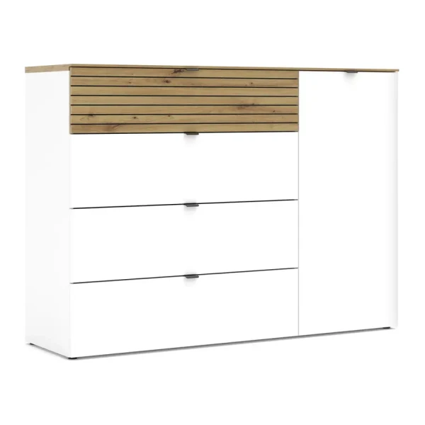 Sideboard - 136 cm 136 x 99 x 41cm Weiß/Weiß
