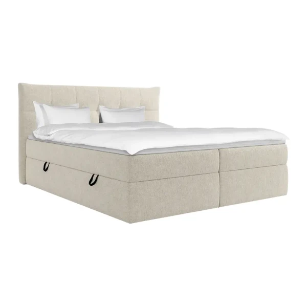 Boxspringbett Primes 180 x 200cm Chenille Pelagia Beige