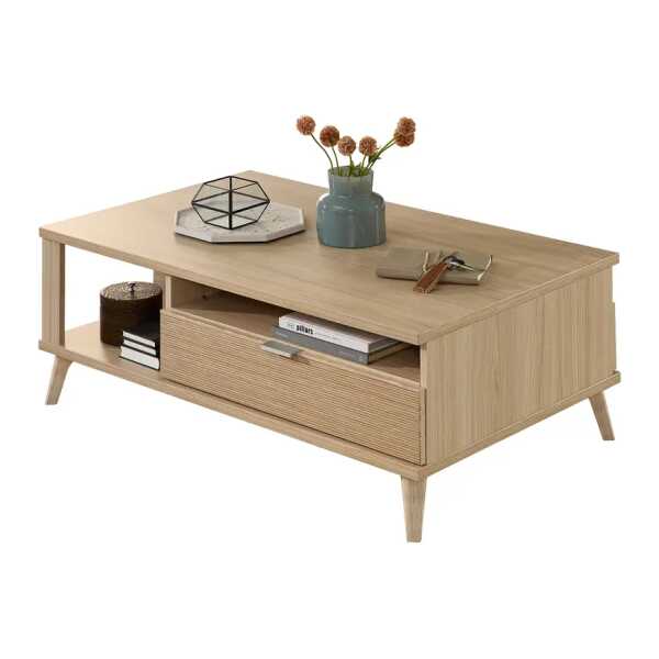 Couchtisch 110 x 40 x 67cm Holz/Beige