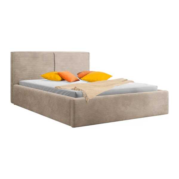 Polsterbett Farese 160 x 200cm Cordstoff Poppy Beige