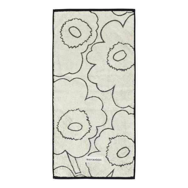 Marimekko Piirto Unikko Handtuch 50x100 cm Ivory-black