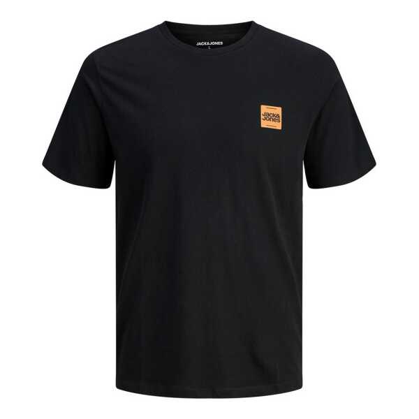Jack & Jones Rundhalsshirt Jack&Jones T-Shirt schwarz XXL Brustprint JJBRANDY
