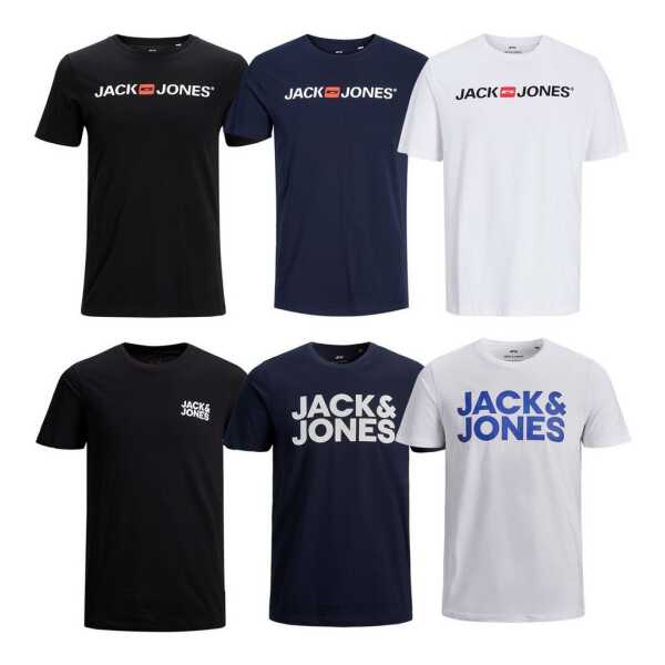 Jack & Jones T-Shirt Basic mit Marken-Logo Aufdruck