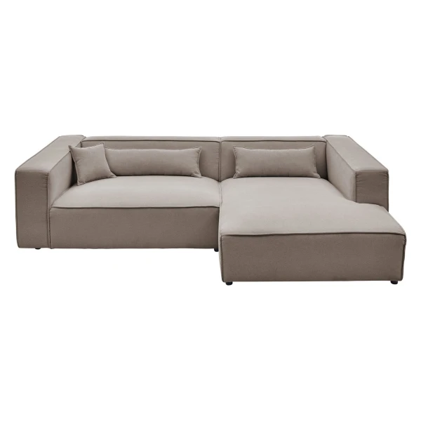 LeGer Home by Lena Gercke Ecksofa PIARA XXL, Big-Sofa, Cord, Leinenoptik o. Strukturstoff, L-Form, wahlweise Ottomane rechts/links, Kedernaht, extra tiefe Sitzfläche