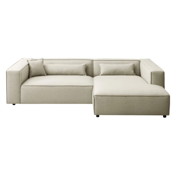 LeGer Home by Lena Gercke Ecksofa PIARA XXL, Big-Sofa, Cord, Leinenoptik o. Strukturstoff, L-Form, wahlweise Ottomane rechts/links, Kedernaht, extra tiefe Sitzfläche