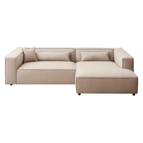 LeGer Home by Lena Gercke Ecksofa PIARA XXL, Big-Sofa, Cord, Leinenoptik o. Strukturstoff, L-Form, wahlweise Ottomane rechts/links, Kedernaht, extra tiefe Sitzfläche
