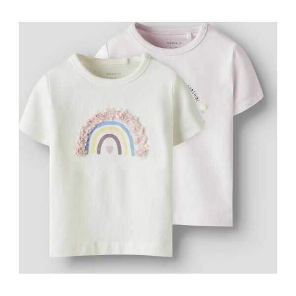 Name It Kurzarmshirt NBFFINES 2P SS TOP BOX (Packung, 2-tlg)