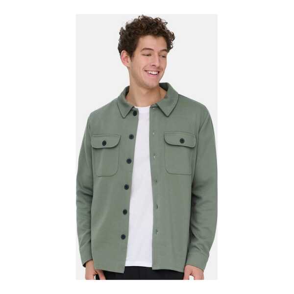 ONLY & SONS Hemdjacke Newkodyl (1-St) Hemdjacke / Overshirt - Blickdicht - Vielseitig kombinierbares Basic