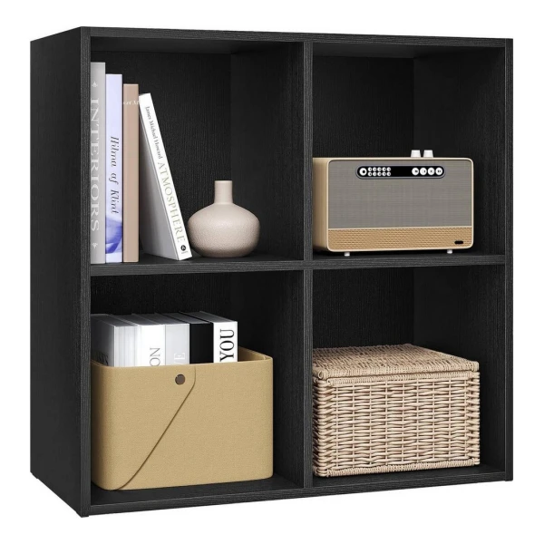 Woltu Bücherregal, 1-tlg., Aufbewahrungsregal, Raumteiler Büroregal, Aktenschrank 4 Fächer