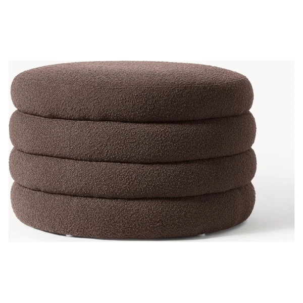 XL Bouclé-Polsterhocker Alto mit Stauraum
