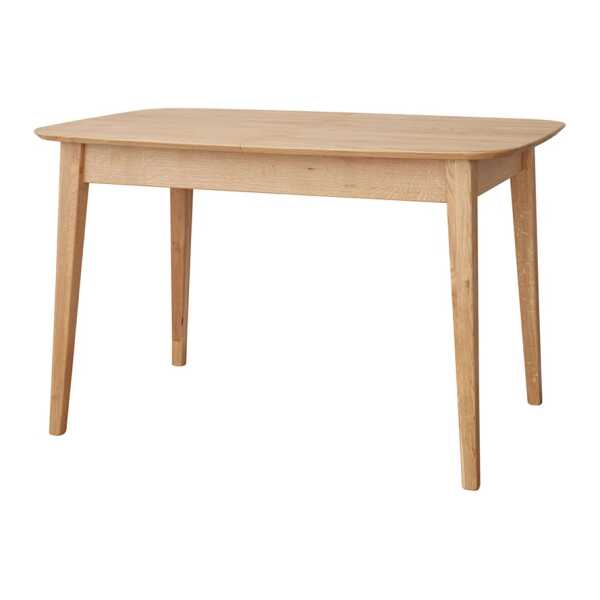 Esstisch ausziehbar aus Naturholz, 120-165x80x74,5cm, eiche natur