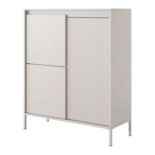 Highboard mit viel Stauraum aus MDF, 68x68x49cm, beige