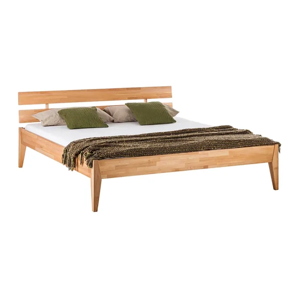 Massivholzbett JillWOOD 180 x 200cm Massivholz Kernbuche, geölt Braun/Beige/Kernbuche Kernbuche