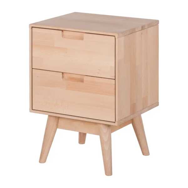Massive Nachtkommode 40 x 56 x 35cm Beige