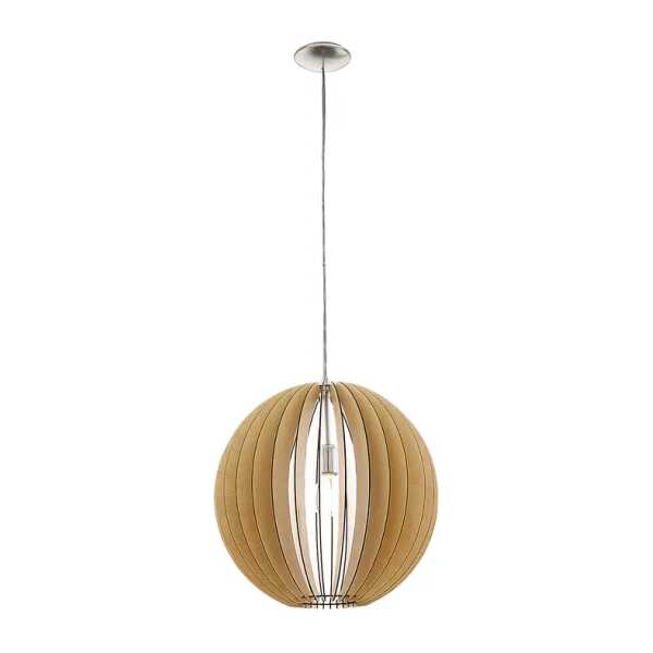 Pendelleuchte Ø 50cm Braun/Beige/Ahorn Dekor Hauptmaterial: Massivholz Ahorn, lackiert Sekundärmaterial: Stahl, gebürstet E27