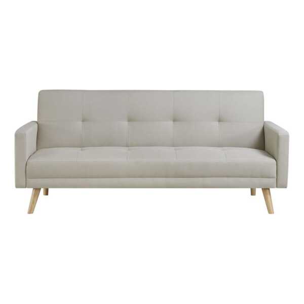 Skandinavisches 3-Sitzer-Schlafsofa aus beigem Stoff