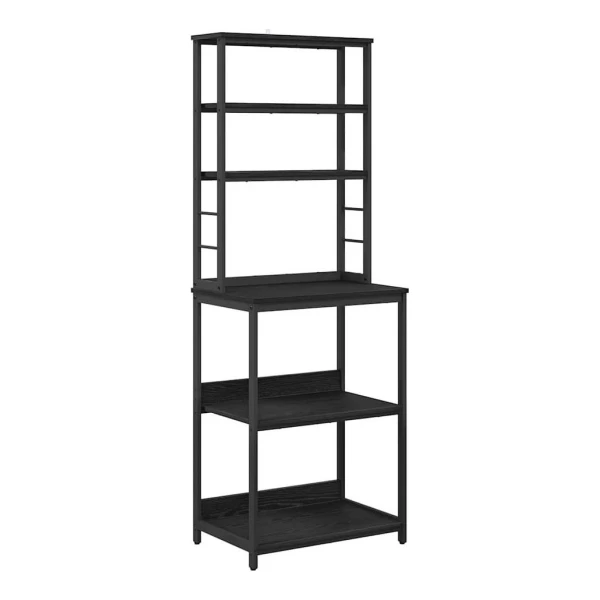 vidaXL Bücherregal Küchenregal Schwarz Eichen-Optik 60 x 40 x 168 cm Holzwerkstoff, 1-tlg.