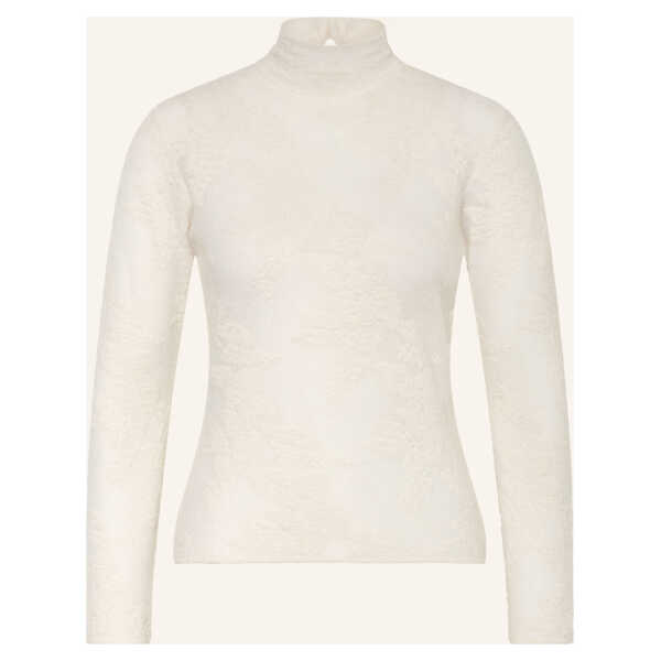 Ganni Jacquard-Pullover Mit Alpaka weiss